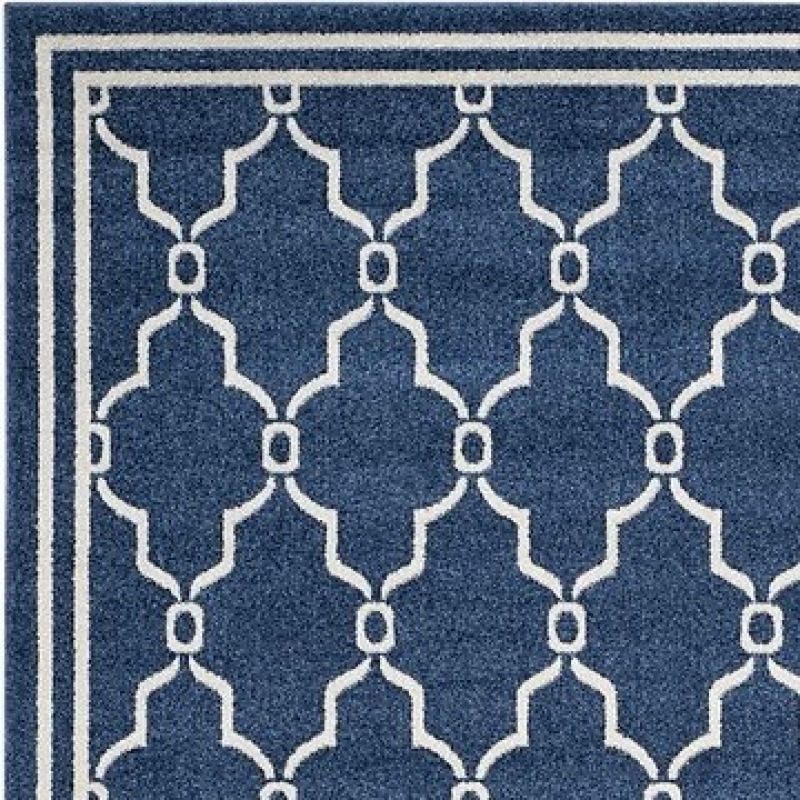 Blue Art Deco Rug 8'x10'ft