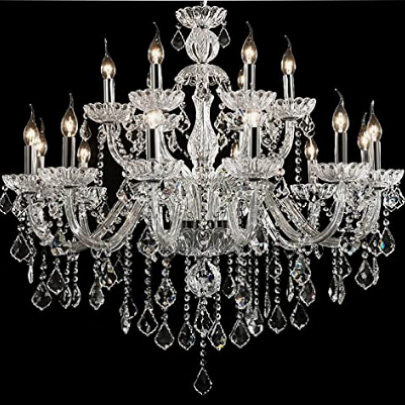 Large Crystal Chandelier 18 lights - 37x30h